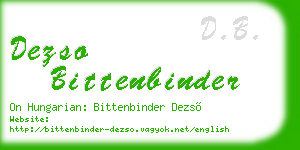 dezso bittenbinder business card
